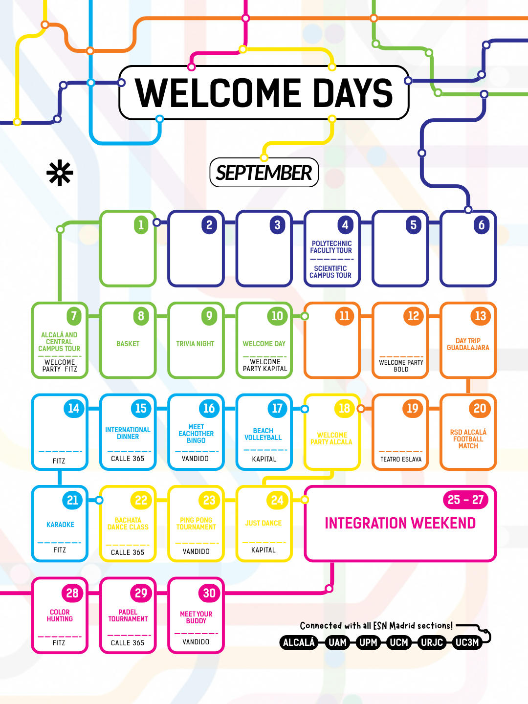Welcome days sept 26 calendar
