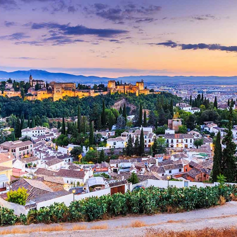 Photo of an aerial view of the Alhambra in Granada